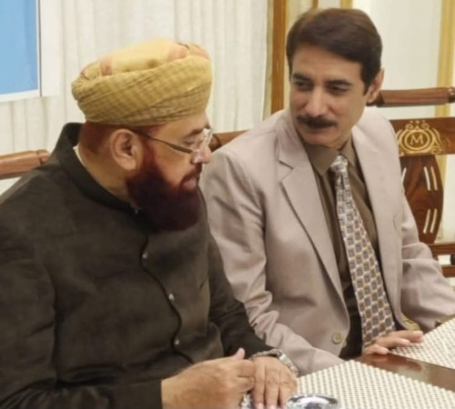 Dr. Amjad Bukhari meeting with Federal Minister Religious Affairs Allama Hamid Saeed Kazmi